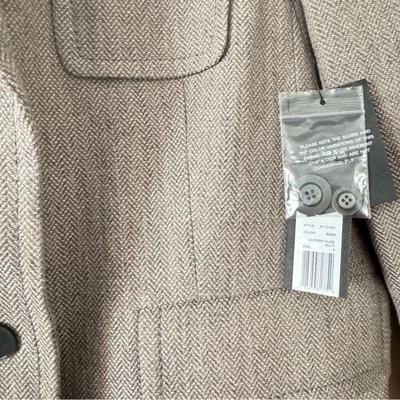 NWT Marc by Marc Jacobs Linen Blend Gray Blazer Judd Herringbone Sz 4 - Picture 4 of 7